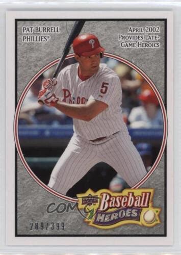 Upper Deck Baseball Heroes Charcoal Pat Burrell Ebay