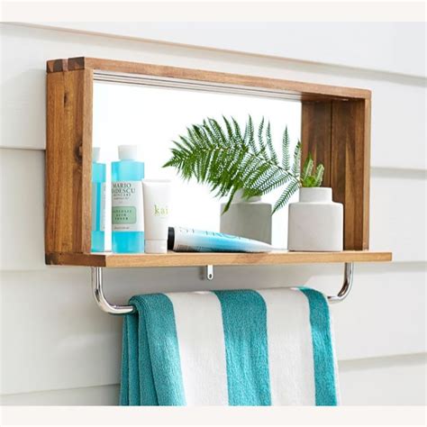 Pottery Barn Outdoor Shower Mirror Shelf Aptdeco