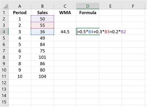 So Finden Sie Den Gewichteten Gleitenden Durchschnitt In Excel Statologie