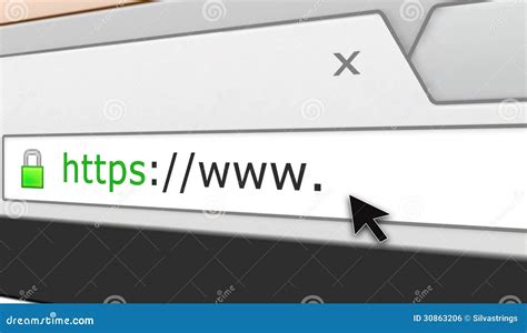 Perspective Secure Web Site Browser Address Bar Royalty Free Stock