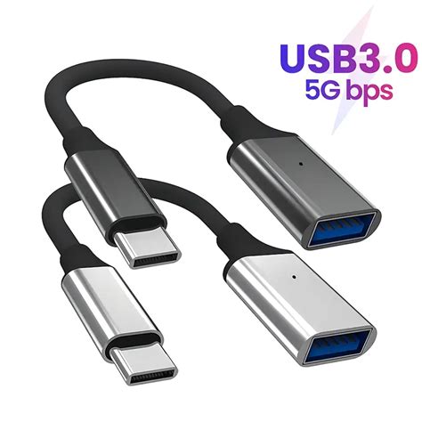 Hub Type C Usb Otg Adapter Cable Male Type C Female Usb 3 0 Temu