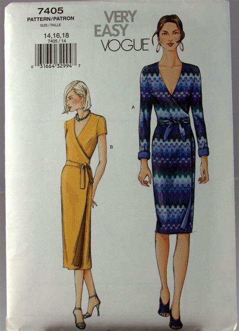 Vogue Very Easy Misses Wrap Dress Sewing Pattern By HighlandsFarm