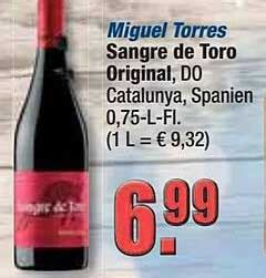 Miguel Torres Sangre De Toro Original Angebot Bei Alldrink Prospekte De