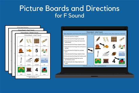 Picture Boards And Direction Following For F Sound Speech Therapy Ideas