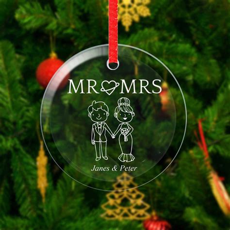 Personalized Wedding Ornament Couples Ornament Newlywed T Etsy