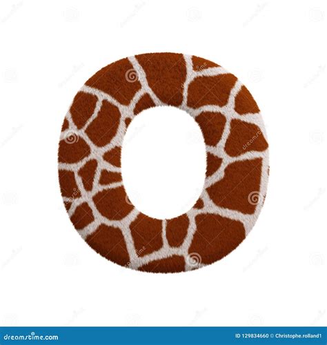 Giraffe Letter O - Upper-case 3d Fur Font - Safari, Wildlife or Africa ...