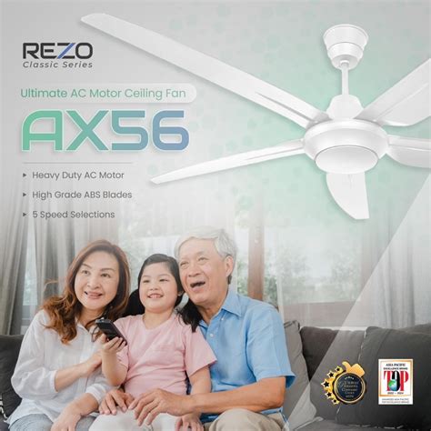 REZO AX56DC 56 AX56 56 Heavyduty POWERFUL CEILING FAN 5 Blades 5