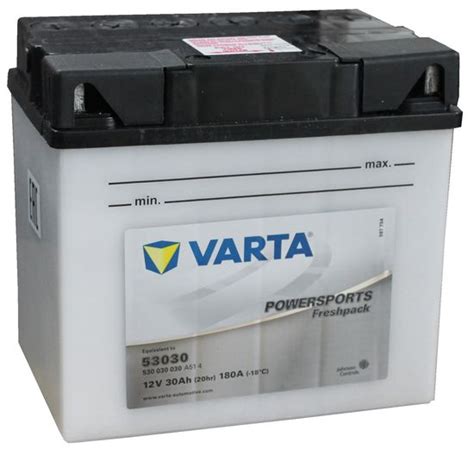 YB60 N24L A Varta Powersports Freshpack 53030 Motorcycle Battery 530