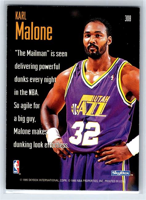 1994 SkyBox Karl Malone 308 Utah Jazz EBay