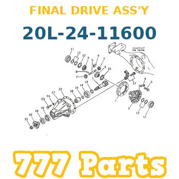 20L 24 11600 Komatsu FINAL DRIVE ASS Y