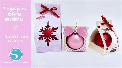 3 Cajas Para Esferas Navideñas O Bolas De Navidad En Silhouette Studio