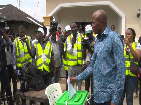 Bayelsadecide2019 Apc Guber Candidate David Lyon Cast His Vote