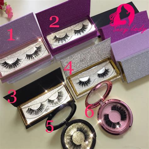 Custom Pink Glitter Eyelash Box 3d Real Mink Lashes Own Brand Eyelash