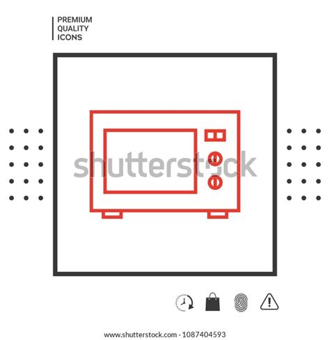 Microwave Oven Linear Icon Stock Vector Royalty Free