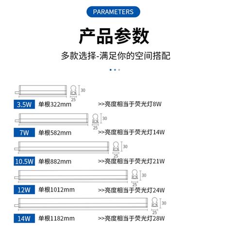 欧普照明t5灯管led灯条一体化日光灯支架长条灯带家用t5led一体灯虎窝淘