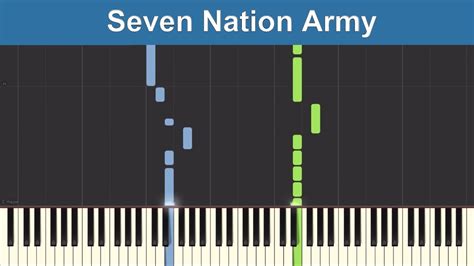 Seven Nation Army The White Stripes Synthesia Piano Tutorial Youtube