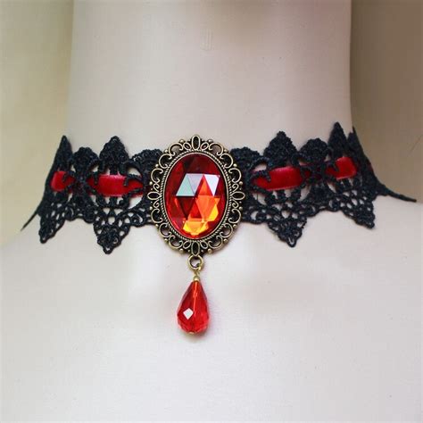 New Collares Sexy Gothic Chokers Crystal Black Grandado