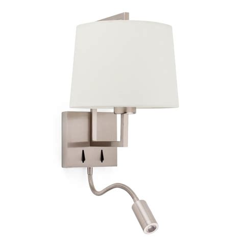 FRAME Applique murale níquel mate beige avec lecteur LED Leroy Merlin