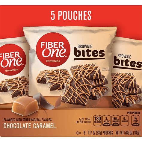 Fiber One Brownie Bites Chocolate Caramel 5 Ea Snack Bars Fruit