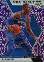 RJ Barrett 2019 Mosaic 270 NBA Debut Snakeskin Purple 24 SGC 10