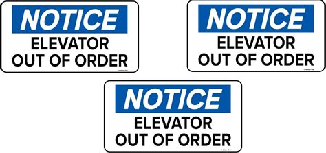 Artisan Owl Notice Elevator Out Of Order Magnet Magnetic Sign