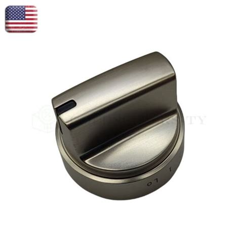 New Stainless Steel Control Knob For Ge Gas Range Stove Wb X Ebay