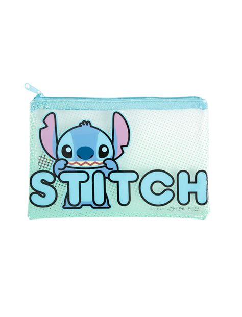 Disney Lilo And Stitch Clear Frosted Pencil Case Hot Topic