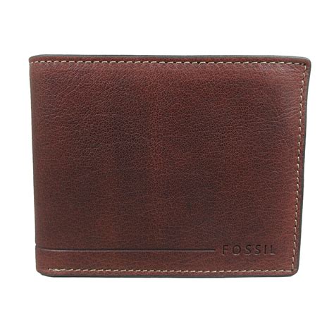 Fossil Allen RFID Traveler Tan Leather Mens Wallet NEW SML1547231 EBay