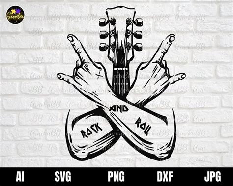 Rock And Roll Music SVG Guitar SVG Rock N Roll SVG Rock Etsy In 2022