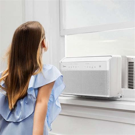 8000 Btu 115v Window Air Conditioner Cools 350 With Wi Fi And Energy Star In White Window Air