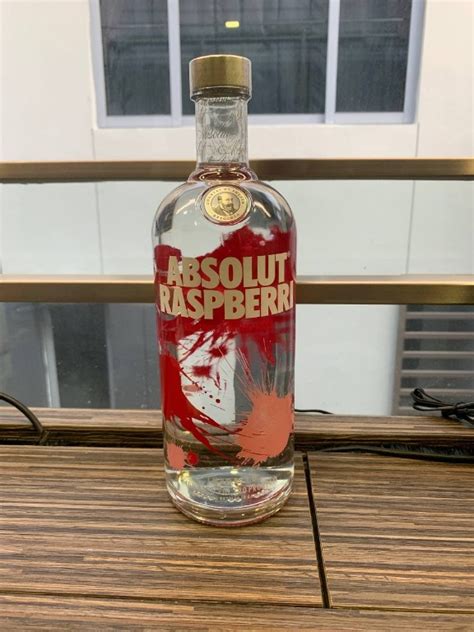 1 Litre Absolut Raspberry Food Drinks Alcoholic Beverages On Carousell