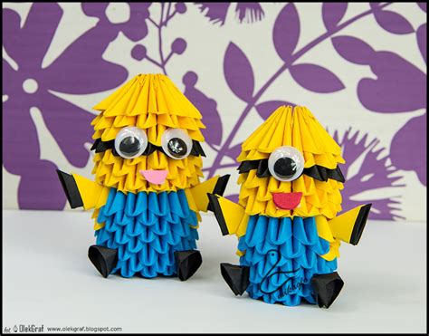 Origami D Mikaglo Minionki Rozrabiaj D Origami Minions