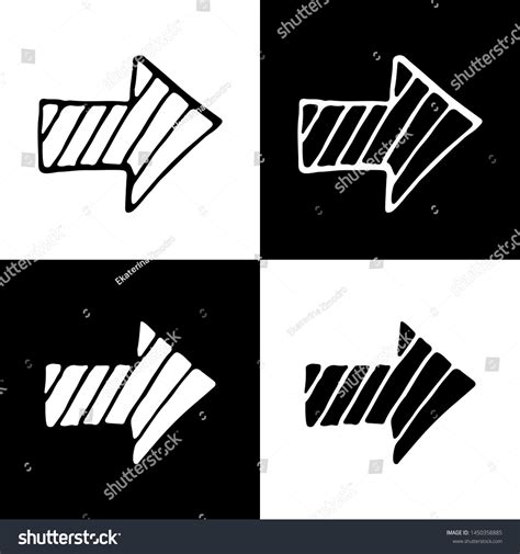 Cute Cartoon Hand Drawn Arrow Symbol Stock Illustration 1450358885