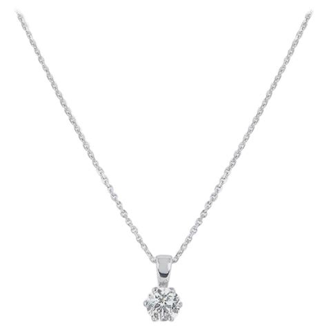 Mark Broumand 051 Carat Round Brilliant Cut Diamond Floral Pendant For