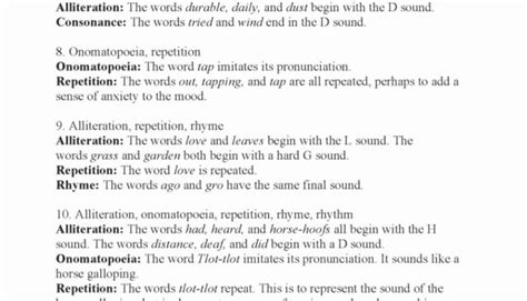 50 Sound Devices In Poetry Worksheet Chessmuseum Template Library