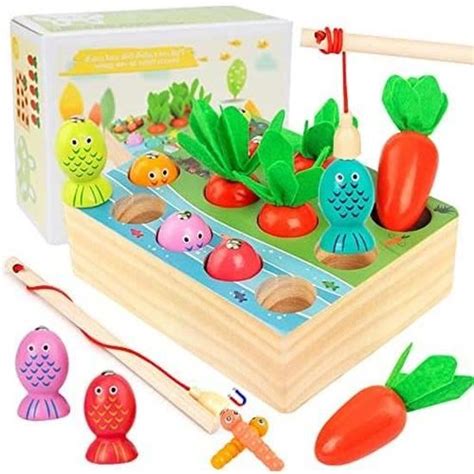 Jeux Montessori Jouet En Bois Jeu De Peche Magnetique Jeux Enfants 2