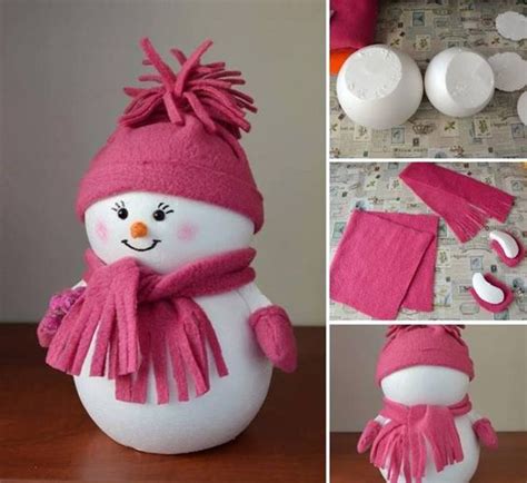Ideias Para Fazer Bonecos De Neve - 10 Ideias DIY Para Fazer Bonecos De Neve: Tutorial Facil