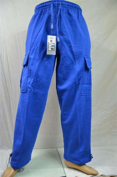 Pro Club Fleece Cargo Sweatpants Royal Blue Heavy