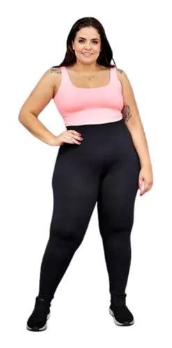 Cal A Legging Feminina Grossa K B Preta Plus Size Modeladora Frete Gr Tis