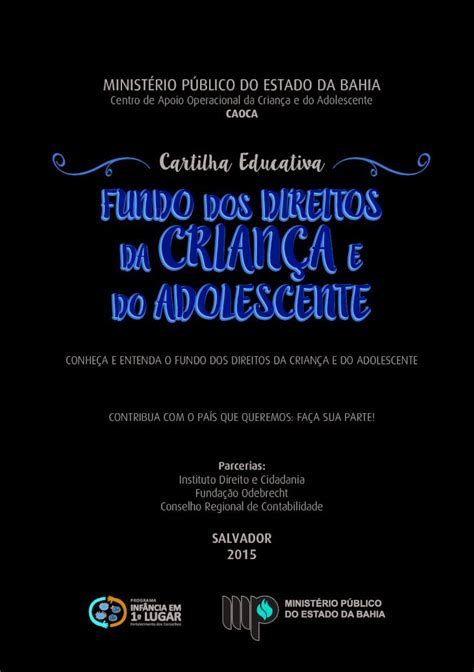 Pdf Cartilha Educativa Fundo Dos Direitos Da Crian A E Crianca Mppr