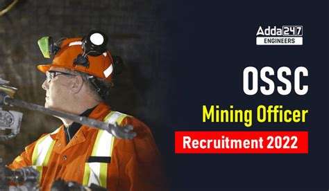 OSSC Mining Officer Recruitment 2022 Notification Out For 26 Vacancies