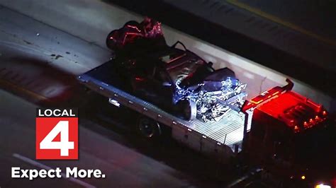 Aerial Footage Shows Crash Scene On I 75 Near Sibley Road In Wayne