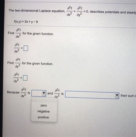 Solved The Two Dimensional Laplace Equation Chegg