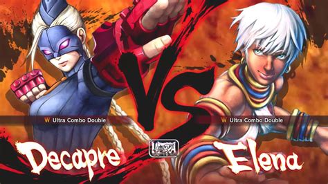 Ultra Street Fighter 4 Decapre Vs Elena Hardest YouTube