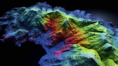 Modelo De Elevación Digital Dem Producto De Gis Lidar Hecho Después De