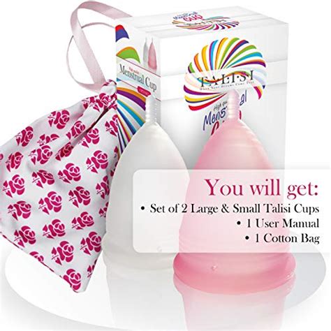 Talisi Menstrual Cups Set Of 2 Reusable Period Kit Small And Large