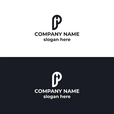 Diseño de logotipo de letra p y h Vector Premium