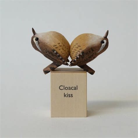 Cloacal kiss | Bird sculpture, Wood bird, Place card holders