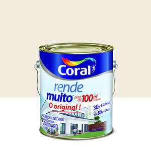 Tinta Acrílica Fosco Rende Muito Standard Branco Neve 3 6L Coral