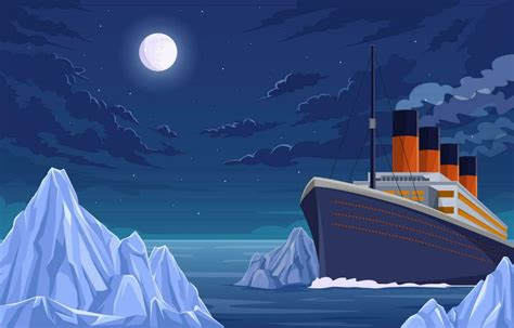 Cruise Ship with Iceberg Background 24214064 Vector Art at Vecteezy